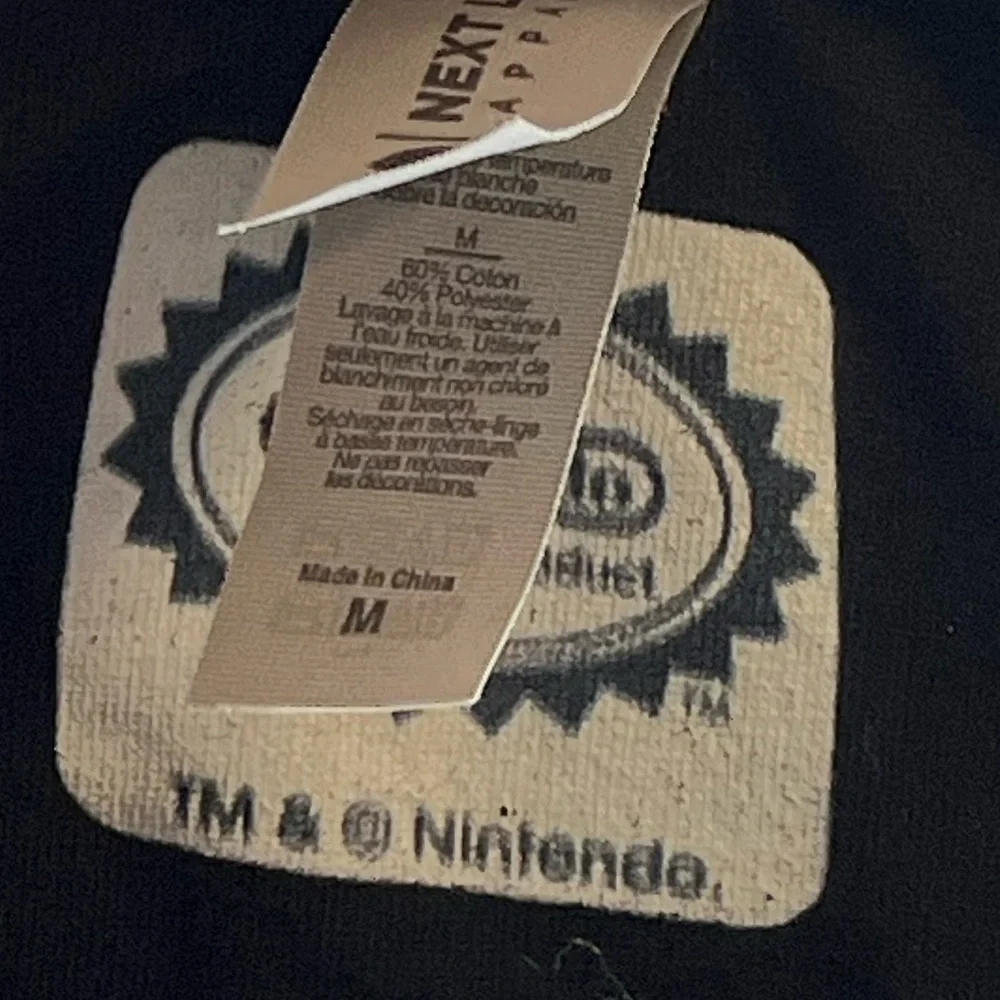 Nintendo Black T-Shirt with Gold Logo